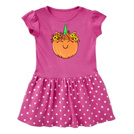 

Inktastic Pumpkin Unicorn for Halloween and Thanksgiving Gift Baby Girl Dress
