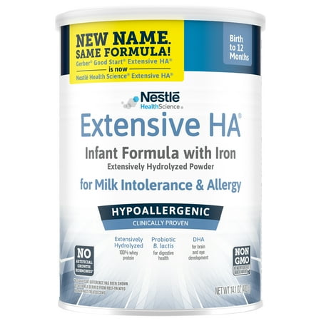 UPC: 0050000598526 | Gerber Good Start Extensive HA Hypoallergenic Powder Infant Formula with Iron 14.1 oz Canister