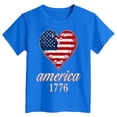 thumbnail image 5 of Zshosam 4th of July Shirt Girl Kid 4th of July T-Shirts Boys Girls American Flag Shirt Patriotic Top Short Sleeve Tees Size 5T 6T ,(Blue 5-6 Years ), 5 of 5