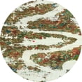 thumbnail image 1 of Ahgly Company Indoor Round Abstract Green Abstract Area Rugs, 6' Round, 1 of 6