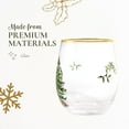 thumbnail image 4 of Spode Christmas Tree 19oz Stemless Wine Glasses, Set of 4 - Vintage-Inspired Holiday Drinkware with Cozy Seasonal Charm, Ideal for Mulled Wine at Festive Gatherings and Holiday Entertaining, 4 of 7