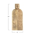 thumbnail image 4 of Creative Co-Op Large Hand-Carved Mango Wood Cheese Slicer and Cutting Board with Face Handle Design and Combed Finish, Natural, 4 of 5