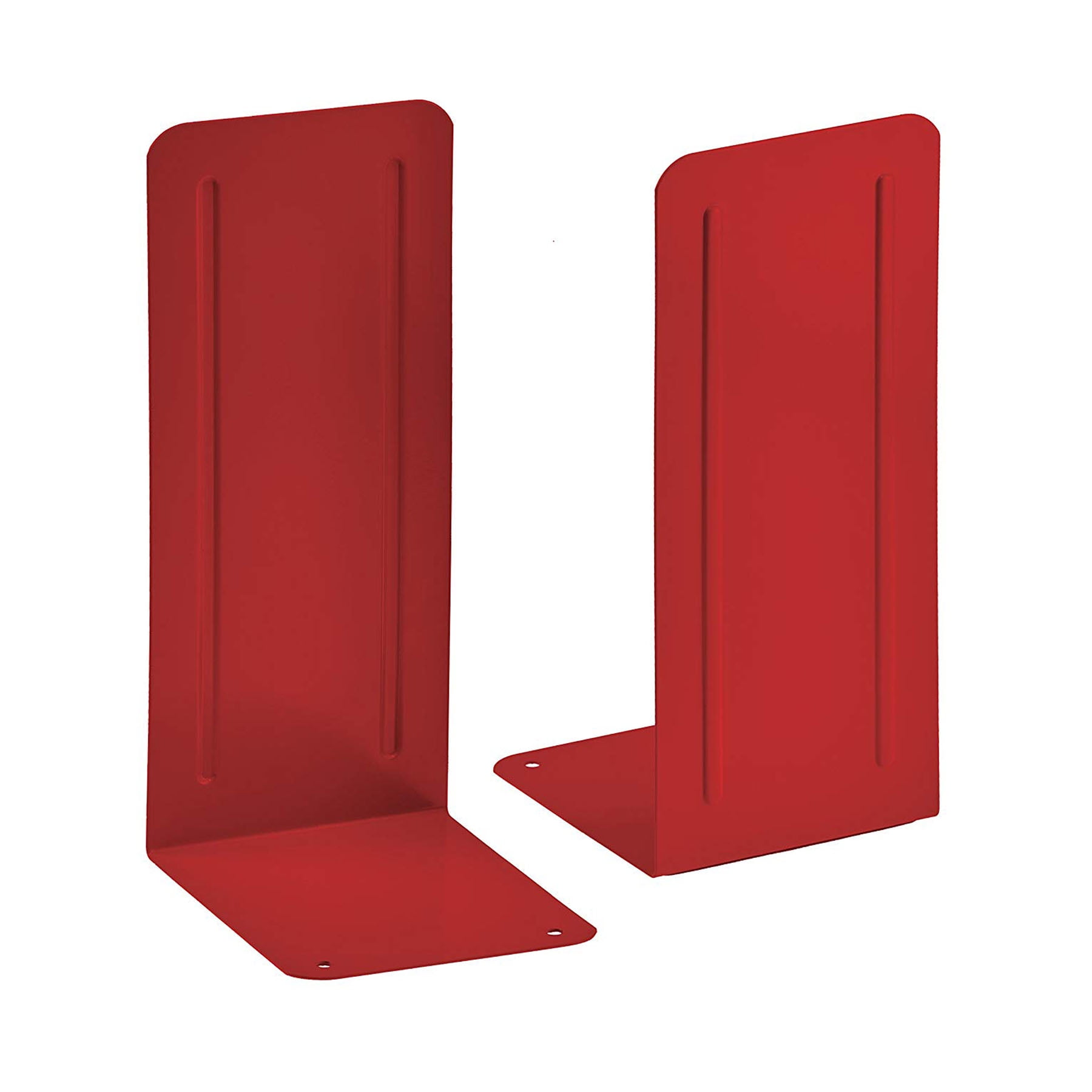 Acrimet Metal Bookends, 4.5' x 4', Red