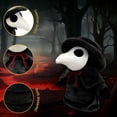thumbnail image 2 of Plague Doctor 12" Plush, Halloween Stuffed Doll Plushie Toy Gift for Kids, Halloween Hugging Cushion Decor, SCP Merch Stuffed Toys (Round hat Cloak Style), 2 of 13