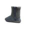 thumbnail image 3 of Kids Boots Toddler Girls Cute 2 Buttons Faux Fur Suede Knitting Shoe | 285 (Toddler 8, Grey), 3 of 3