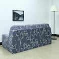 thumbnail image 6 of PiccoCasa Stretch Spandex Sofa Removable Slipcover  4 Seater Blue Gray Branches X-Large, 6 of 7
