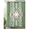 thumbnail image 2 of Fsddascl Sage Green Boho Shower Curtain Set - Extra Long 72" x 96" Washable Bathtub Curtain with 12 Hooks, American Native Southwest Abstract Art Waterproof Fabric Stall Shower Curtains for Bathroom, 2 of 6