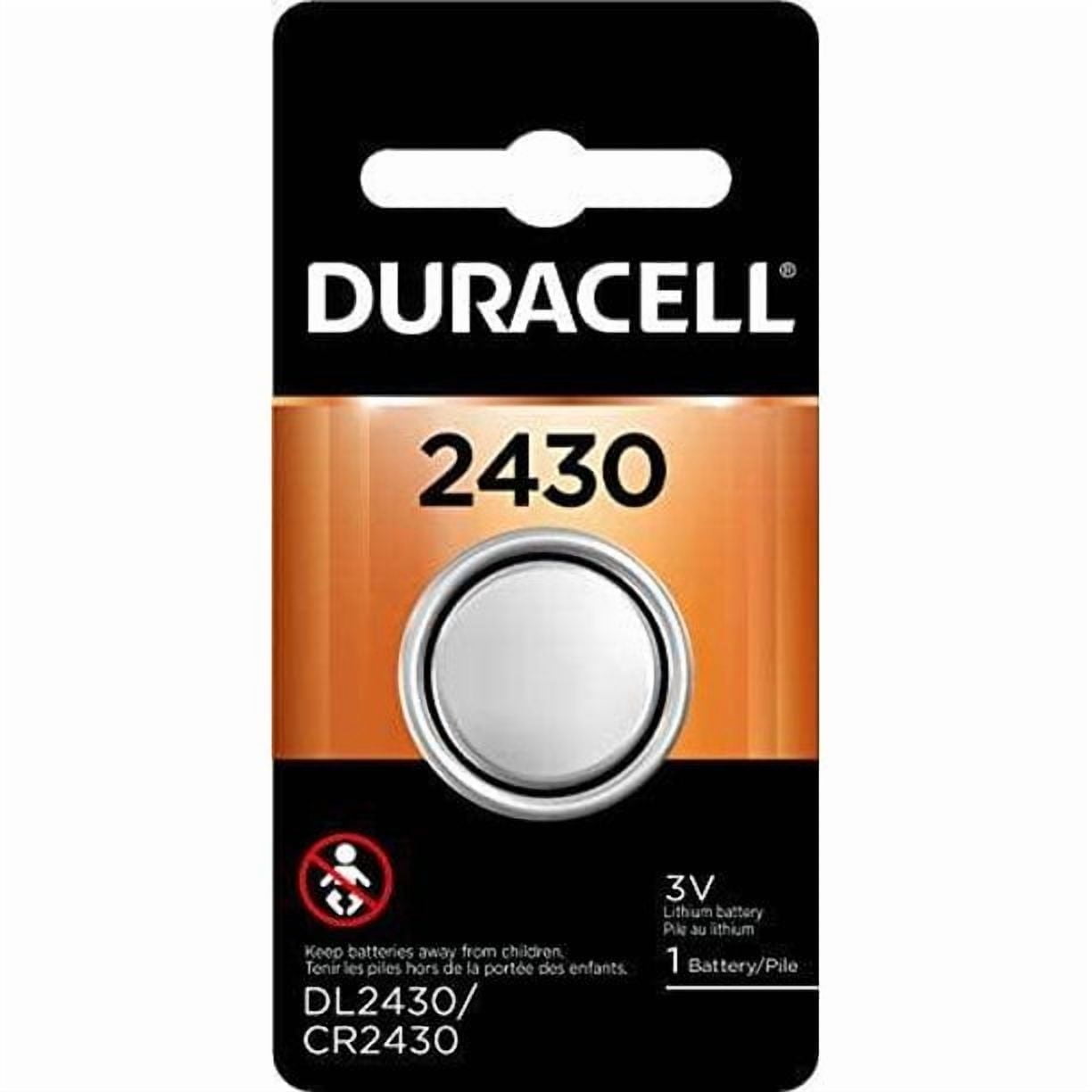Duracell Lithium Battery DL2430 3V, 5-Pack Coin Cell for Watches
