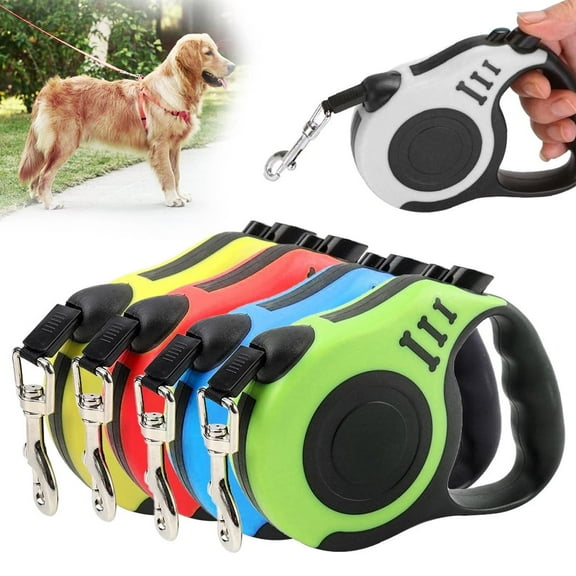 3m Dog Leash Retractable, 16 ft Dog Leash for Small to Large Dogs, Pet Walking Leash with Non-Slip Handle, Pause and Lock Function-Blue