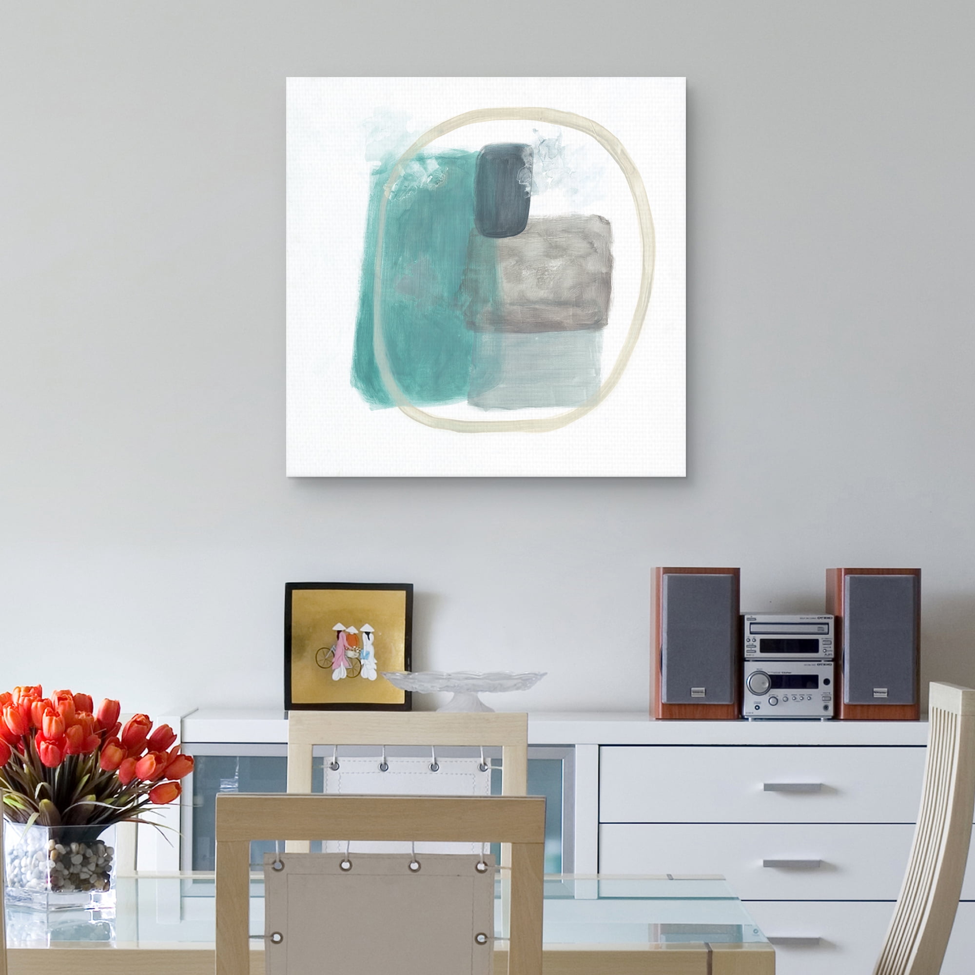 Transparencies Aqua I by Décor Design Canvas Art Print, 1.5" x 30"