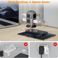 thumbnail image 2 of Superdanny 8 Outlet Tower Power Strip, USB Surge Protector with 10FT Extension Cord, 3 USB-A and 1 USB-C Ports, Gray and Black, 2 of 8