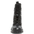 thumbnail image 5 of Kelsi Dagger Brooklyn Northern Black Embossed Leather Lace-up Combat Ankle Boots (BLACK, 8), 5 of 5