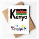 thumbnail image 1 of Kenya National FLAG negro patrón Sobre de la Carta de felicitación de la tarjeta de matrimonio, 1 of 4