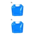 thumbnail image 4 of Greeniant Bolsa de agua plegable de 5/10L, jarra deportiva portátil, contenedor de botella de almacenamiento, bolsa de agua con diseño de asa integrada 5L 2piezas Greeniant CBP072378, 4 of 6