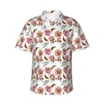 thumbnail image 2 of Goofa Rose Flowers Hawaiian Shirt for Men, Unisex Summer Beach Casual Short Sleeve Button Down Shirts,Aloha Tropical Floral print shirt-Large, 2 of 9