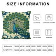 thumbnail image 5 of GOSMITH  Blue Peacock Throw Pillow Case Beautiful Watercolor Flowers Peony Bird Feathers Gorgeous Spring Vitality Pillow Cushion Covers Home Sofa Decorative, 5 of 5