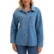 thumbnail image 1 of CHAQUETA DE MEZCLILLA PARA MUJER INSPIRE CHIC Cuello Plano Manga Larga Otoño Cierre de Botón Oversized Denim Jacket XL Azul, 1 of 6
