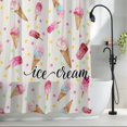 thumbnail image 2 of Ice Cream Shower Curtain, Summer Desert Watercolor Popsicle Colorful Polka Dot Waterproof Shower Curtain Set with 12 Hooks Lightweight Bath Curtains Fabric Bathroom Decor 36x72 Inches, 2 of 9