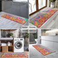 thumbnail image 2 of Colorful Pioneer Flower Pattern Kitchen Rug Mat,Kitchen Runner Rugs Non Skid Washable,Decorative Kitchen Floor Mats for Kitchen,Sink,Laundry,17"X47", 2 of 5