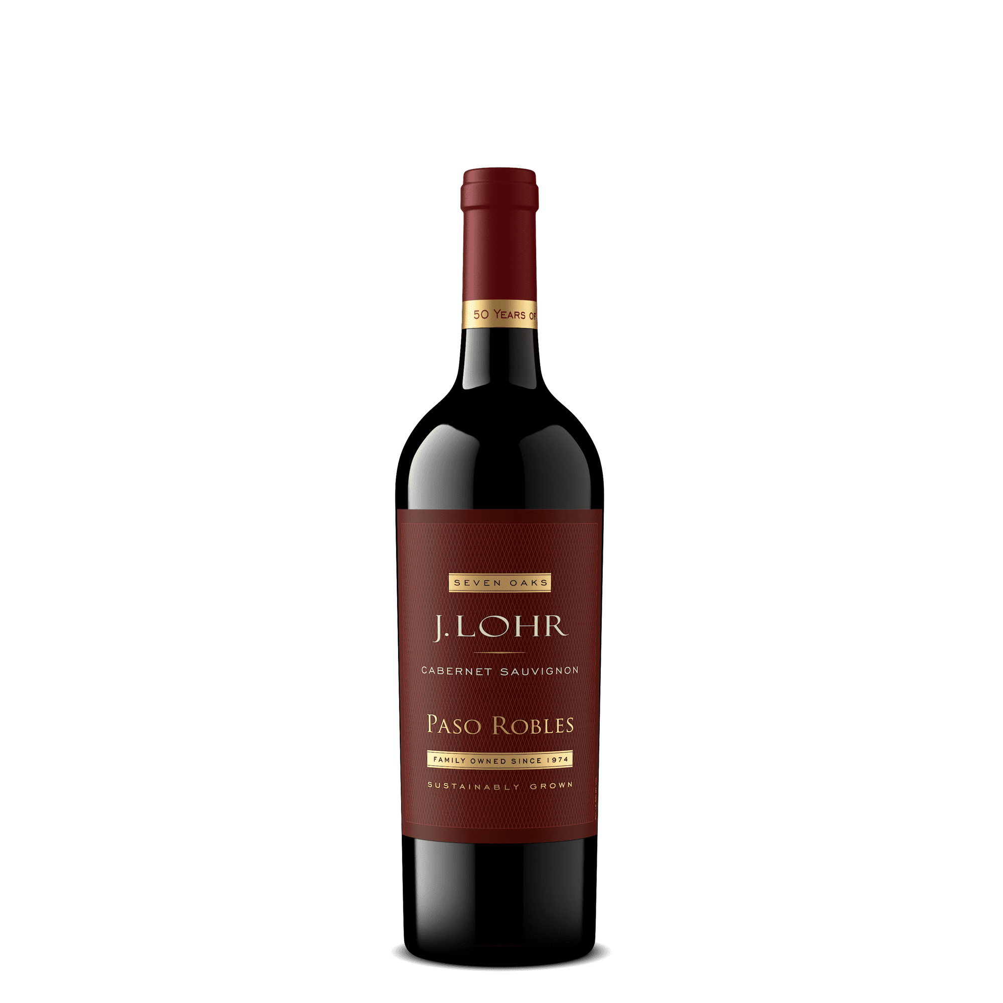 J. Lohr Estates Seven Oaks Cabernet Sauvignon Red Wine, Paso Robles California, 750 ml ,Glass Bottle, 13.9% ABV