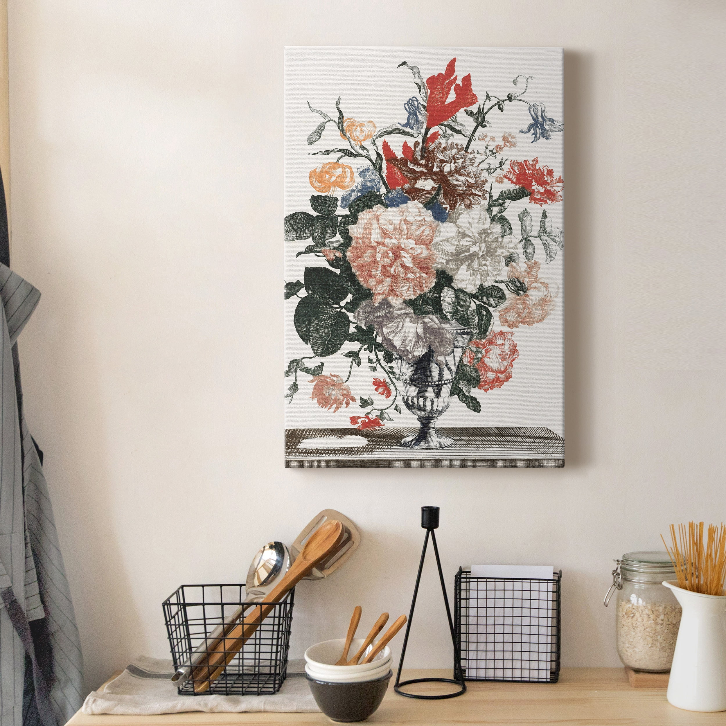 Flowers in a Glass Premium Gallery Wrapped Canvas - Ready to Hang - 40 x 60