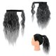thumbnail image 1 of Extensiones de cabello de cola de caballo gris, postizos de cola de caballo ondulados y rizados de 14 pulgadas, clip de onda de maíz sintético corto en cola de caballo para mujeres y niñas, coletas de, 1 of 1