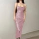 thumbnail image 2 of Vestido de mujer Casual sólido sin mangas Sling cuello cuadrado Jag vestido corto OAVQHLG3B Store  lin121212, 2 of 5