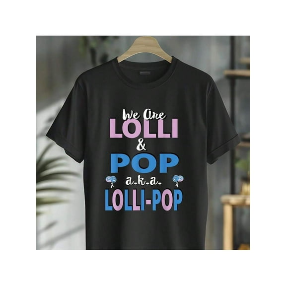 100% Cotton Grandmother Grandfather Couples We Are Lolli Pop Gift T-Shirt
