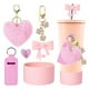 thumbnail image 2 of Colgante Bola De Pelo, Juego De Tazas De Silicona, Lazo, Pajita, Pareja De Peluches, Llavero Con Forma De Corazón., 2 of 4