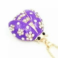 thumbnail image 4 of QQTDFG Clear Crystal Enamel Ladybird Beetles Insects Pendant Sweater Chain Necklace -Purple, 4 of 5