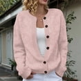 thumbnail image 6 of TOMVIGX Women's Fall Floral Embossed Knit Cardigan - Loose Fit Long Sleeve Button Down Sweater Coat Soft Round Neck Casual Outerwear for Autumn Winter Layering, 6 of 8