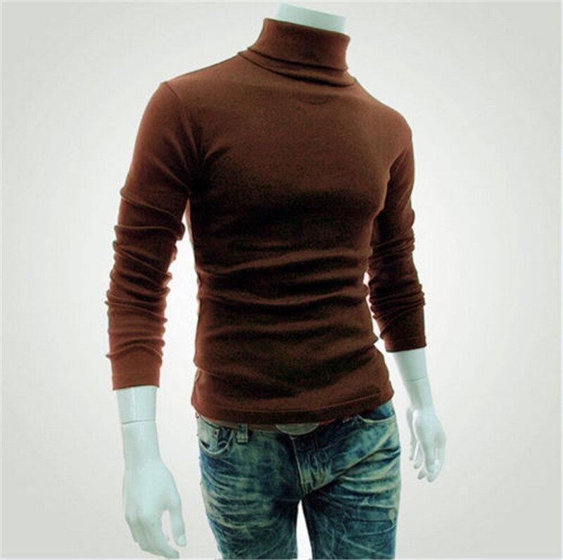 Seyurigaoka Fashion Mens Polo Roll Turtle Neck Pullover Knitted Jumper Tops Sweater Shirt - image 4 of 6