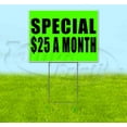 thumbnail image 1 of Special $25 A Month (18" x 24") Yard Sign, Includes Metal Step Stake, 1 of 6