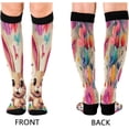 thumbnail image 2 of Easter Cute Rabbit Compression Socks for Women&Men Circulation-Best Support for Nurses, Running, Athletic-1 Pairs Gift, 2 of 7