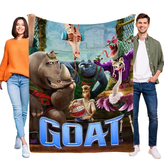 GOAT Movie Throw Blanket Gifts for Fans Lover Girls Boys Women Present Hoodie Him Bed 60"x80"
