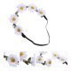 thumbnail image 4 of diademas bohemias con 5 margaritas para el pelo, para boda, novia, accesorios para el pelo, accesorios de vestir para mujer (blanco), 4 of 5