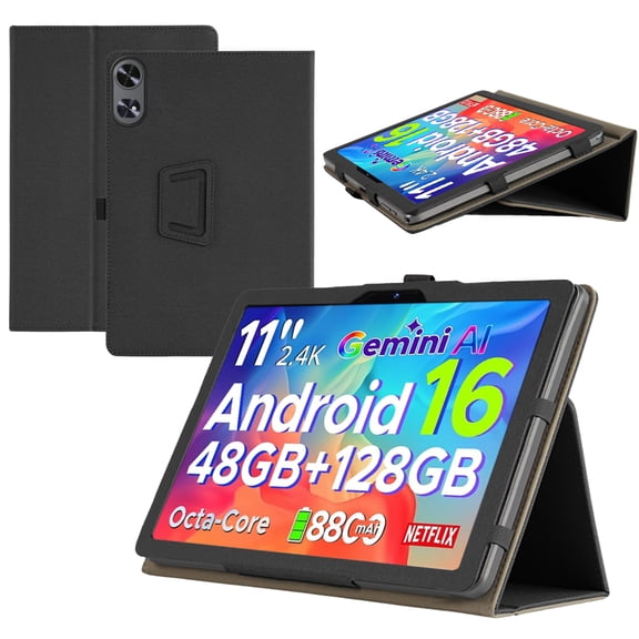 【RUIXH】For POCKAM P11 Pro / Aorlym P11 Pro 11 Inch Tablet Case POCKAM / Aorlym Android 16 Protective Case PU Lightweight and Portable Built-in Stand and Pen Slot Design With Wrist Strap