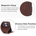 thumbnail image 6 of for OnePlus 12 Case, OnePlus 12 Wallet Case PU Leather Card Slot & Cash Side Pocket Shockproof Flip Phone Cover Compatible with OnePlus 12, Brown, 6 of 10