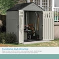 thumbnail image 6 of Suncast Everett 6 x 5 ft. Storage Equipment Shed w/Double Door Entry, Gray, 6 of 7