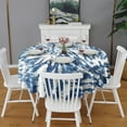 thumbnail image 2 of Colorful Tie Dye Pattern Round Tablecloth 60"x60",Wrinkle Wipeable Table Cloth for Kitchen Dining Room Picnic Patio Party, 2 of 6