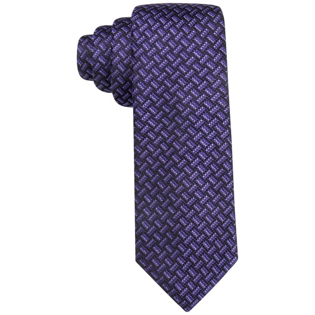 Alfani Cravate Auto-Nouée Geo pour Homme, Violet, Taille Unique