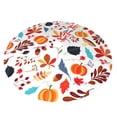 thumbnail image 2 of Kll 48" Christmas Tree Skirt Autumn Pumpkins Fall Leaves Xmas Tree Skirts Mat For New Year Xmas Holiday Party Indoor Outdoor Home Decoration, 2 of 9