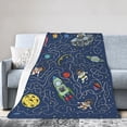 thumbnail image 1 of Cat Space Astronaut Blanket, Fluffy Soft Cozy Blanket Flannel Plush Microfiber Couch Throw, Bedding, 50"x40", 1 of 7