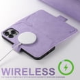 thumbnail image 2 of ELEHOLD Case for iPhone 16 Pro, Magnetic Leather Wallet Case with Card Holder Kickstand Flip Folio Cover Case,Purple, 2 of 5