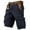 Navy, variant on Mens Cargo Shorts Straight Leg Knee Length Work Walking Bermuda Shorts with Pockets Summer Loose Fit Plus Size Shorts