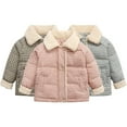 thumbnail image 3 of YTDSCS 2-10T Boys Girls Winter Down Jacket for Toddler Kids Sherpa Plaid Puffer Coats Baby Warm Zipper Snowsuit Outerwears, 3 of 9
