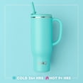 thumbnail image 3 of Swig Life 30oz Mega Mug, 30oz Tumbler with Handle and Straw, Large Insulated Tumblers, Cup Holder Friendly Travel Mug, Stainless Steel 30 oz Tumbler, Reusable Insulated Water Bottle (Green Thumb), 3 of 6