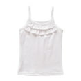 thumbnail image 1 of WEIYLL Girls Tank Tops Summer Thin Base Underwear Solid Ruffles Flounce Sleeveless Top Clothes for 6-7 Years, 1 of 3