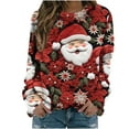 thumbnail image 4 of FAVIPT Women Sweatshirt Pullover Christmas Sweatshirt,Women's Christmas Sweatshirts Long Sleeve Crewneck Tops Loose Fit Casual Shirts Blouses 2024 Holiday Fall Winter Clothes, 4 of 5