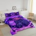 thumbnail image 3 of Erosebridal Black Princess Comforter Set American African Twin Bedding Sets Reversible Colorful Stars Bed Comforter Set Teen Women Purple Blue Aesthetics Quilt Set, 3 of 5